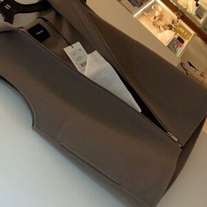 Theory Hooded Vest in Double-Face Wool-Cashmere P/XS Cinder Melange